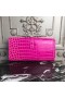 Hermes Jige Elan 29 Clutch In Rose Red Crocodile Leather