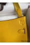 Hermes Jypsiere Mini Handmade Bag In Jaune Ambre Swift Calfskin