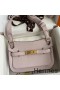 Hermes Jypsiere Mini Handmade Bag In Mauve Pale Evercolor Calfskin