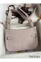 Hermes Jypsiere Mini Handmade Bag In Mauve Pale Evercolor Calfskin