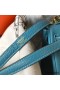 Hermes Kelly 20cm Bag In Blue Jean Clemence Leather GHW