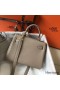Hermes Kelly 20cm Bag In Grey Clemence Leather GHW