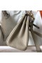 Hermes Kelly 20cm Bag In Grey Clemence Leather GHW