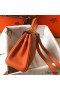 Hermes Kelly 20cm Bag In Orange Clemence Leather GHW