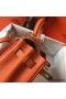 Hermes Kelly 20cm Bag In Orange Clemence Leather GHW