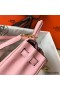 Hermes Kelly 20cm Bag In Pink Clemence Leather GHW