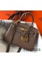 Hermes Kelly 20cm Bag In Taupe Clemence Leather GHW