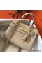Hermes Kelly 20cm Bag In Trench Clemence Leather GHW
