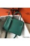 Hermes Kelly 20cm Bag In Vert Vertigo Clemence Leather PHW