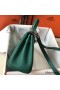 Hermes Kelly 20cm Bag In Vert Vertigo Clemence Leather PHW