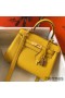 Hermes Kelly 20cm Bag In Yellow Clemence Leather GHW
