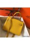 Hermes Kelly 20cm Bag In Yellow Clemence Leather GHW