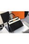 Hermes Kelly 25cm Handmade Bag In Black Embossed Crocodile Leather