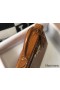 Hermes Kelly 25cm Handmade Bag In Brown Embossed Crocodile Leather