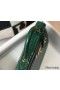 Hermes Kelly 25cm Handmade Bag In Green Embossed Crocodile Leather