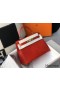 Hermes Kelly 25cm Handmade Bag In Red Embossed Crocodile Leather