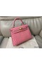 Hermes Kelly 25cm Handmade Bag In Terre Cutie Ostrich Skin