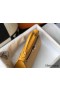 Hermes Kelly 25cm Handmade Bag In Yellow Embossed Crocodile Leather
