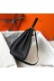 Hermes Kelly 25cm Retourne Bag In Black Clemence Leather