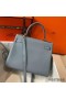 Hermes Kelly 25cm Retourne Bag In Blue Lin Clemence Leather
