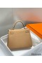 Hermes Kelly 25cm Retourne Bag In Chai Clemence Leather GHW