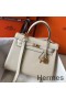 Hermes Kelly 25cm Retourne Bag In Craie Clemence Leather