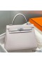 Hermes Kelly 25cm Retourne Bag In Mauve Pale Clemence Leather