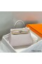 Hermes Kelly 25cm Retourne Bag In Mauve Pale Clemence Leather
