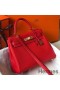 Hermes Kelly 25cm Retourne Bag In Red Clemence Leather