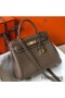Hermes Kelly 25cm Retourne Bag In Taupe Clemence Leather