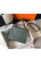 Hermes Kelly 25cm Retourne Bag In Vert Amande Clemence Leather