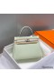 Hermes Kelly 25cm Retourne Bag In Vert Fizz Clemence Leather