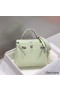 Hermes Kelly 25cm Retourne Bag In Vert Fizz Clemence Leather