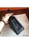 Hermes Kelly 25cm Retourne Handmade Bag In Black Swift Leather