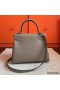Hermes Kelly 25cm Retourne Handmade Bag In Grey Swift Leather