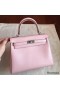 Hermes Kelly 25cm Retourne Handmade Bag In Rose Dragee Swift Leather