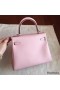 Hermes Kelly 25cm Retourne Handmade Bag In Rose Dragee Swift Leather