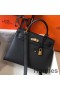 Hermes Kelly 25cm Sellier Bag In Black Epsom Leather