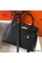 Hermes Kelly 25cm Sellier Bag In Black Epsom Leather