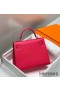 Hermes Kelly 25cm Sellier Bag In Rose Extreme Epsom Leather