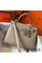 Hermes Kelly 25cm Sellier Bag In Tourterelle Epsom Leather