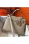 Hermes Kelly 25cm Sellier Bag In Tourterelle Epsom Leather