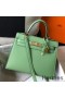 Hermes Kelly 25cm Sellier Bag In Vert Criquet Epsom Leather