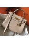 Hermes Kelly 28cm Bag In Argile Clemence Leather GHW