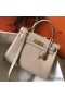 Hermes Kelly 28cm Bag In Argile Clemence Leather GHW