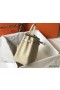 Hermes Kelly 28cm Bag In Beton Clemence Leather GHW
