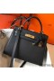 Hermes Kelly 28cm Bag In Black Epsom Leather GHW