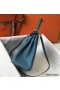 Hermes Kelly 28cm Bag In Blue Jean Clemence Leather GHW