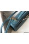 Hermes Kelly 28cm Bag In Blue Jean Clemence Leather GHW