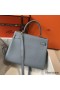 Hermes Kelly 28cm Bag In Blue Lin Clemence Leather GHW